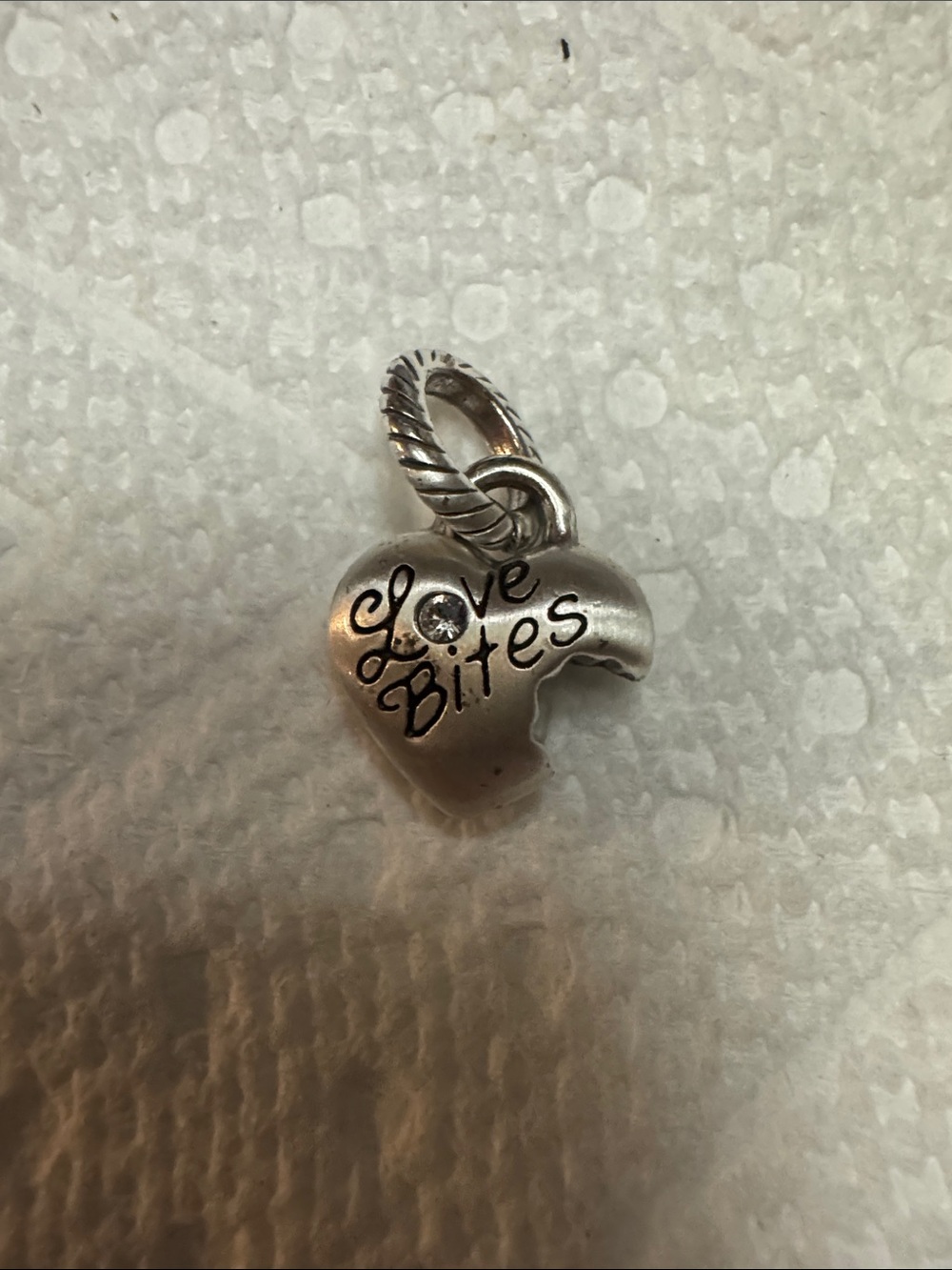 Brighton Sterling 'Love Bites' Heart Charm Pendant RETIRED